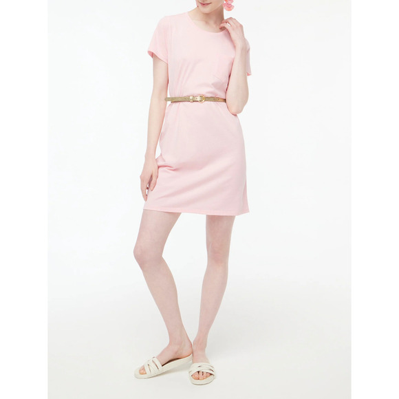 NWT J. Crew Short Sleeve T Shirt Dress XXS Cool Pink Women's J.Crew - Picture 1 of 4